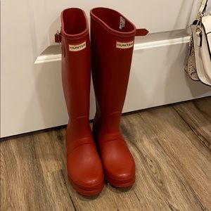 Red Hunter Boots